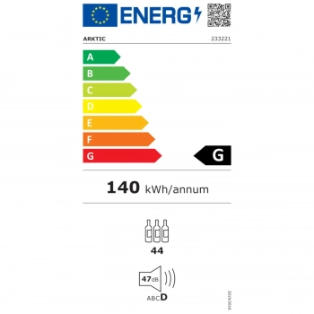 Lodówka na wino do chłodzenia wina 2 strefy 5 półek 44 butelki LED 155L