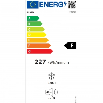 Zamrażarka skrzyniowa klapowa energooszczędna klasa A+ 70 W 140 l - Hendi 235911