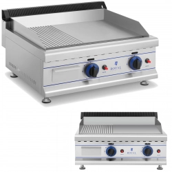 Grill podwójny gładki i ryflowany gazowy na gaz ziemny 2 x 3000 W 20 mbar