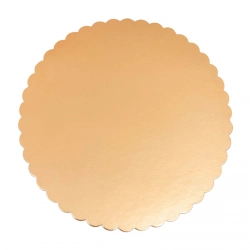 Podkłady pod TORT grube złote foliowane MONTEVERDI śr. 30cm 50szt.