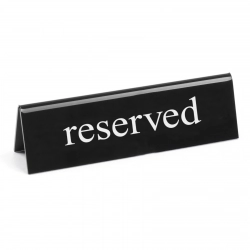 Tabliczka informacyjna dwustronna REZERWACJA RESERVED tworzywo plexiglas EN - Hendi 663462