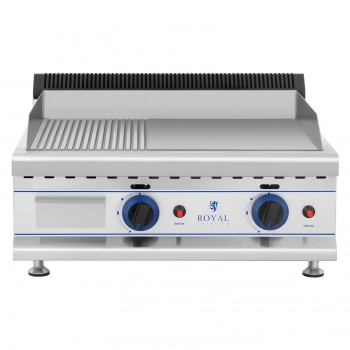 Grill podwójny gładki i ryflowany gazowy na gaz ziemny 2 x 3000 W 20 mbar