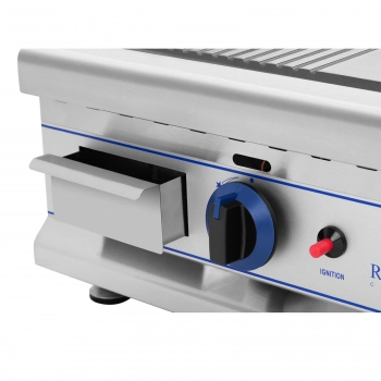 Grill podwójny gładki i ryflowany gazowy na gaz ziemny 2 x 3000 W 20 mbar