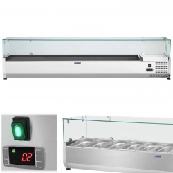 Nadstawa chłodnicza ze szklaną osłoną 9x GN1/3 200cm