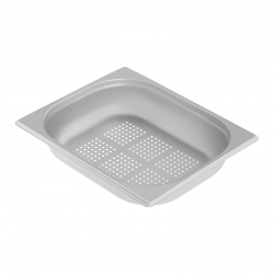 Naczynie gastronomiczne perforowane ze stali GN1/2 gł. 65 mm