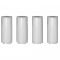 Worki próżniowe moletowane w rolce do pakowarki próżniowej ZESTAW 600 x 20 cm 4 rolki certyfikat LFGB oraz FDA