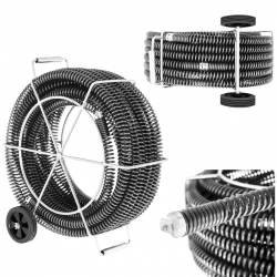 Spirala przepychacz sprężyna do rur hydrauliczna 4 x 4.65 m śr. 32 mm ZESTAW