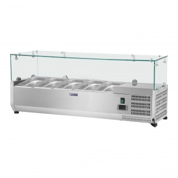 Nadstawa chłodnicza ze szklaną osłoną 5x GN1/4 120cm