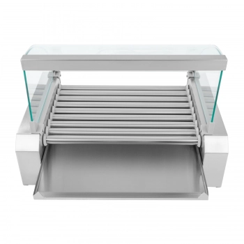 Grill rolkowy z pokrywą roller grill podgrzewacz do parówek 9 rolek