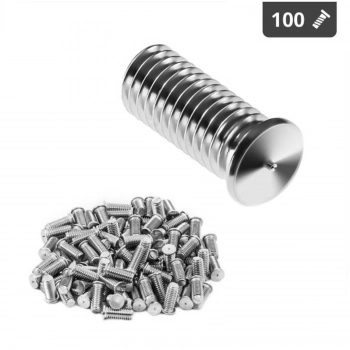Kołki do zgrzewania zgrzewarki przypawarki ze stali szlachetnej M6 15mm Stamos Germany 100 szt.