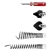Zestaw wierteł do przepychacza do rur 75 - 150 mm 22 mm MSW POWER DRAIN CLEAN 2.3E
