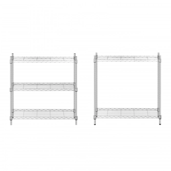 Regał magazynowy druciany ażurowy kolor szary 180x90x35cm do 250kg