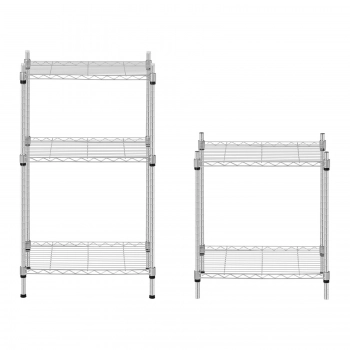 Regał magazynowy druciany ażurowy kolor szary 150x55x35cm do 150kg