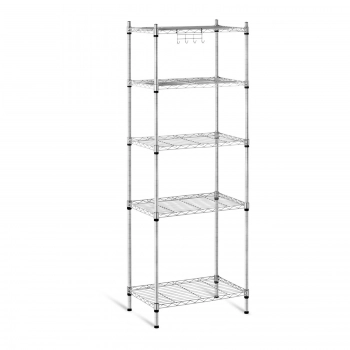 Regał magazynowy druciany ażurowy kolor szary 150x55x35cm do 150kg