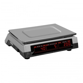 Waga sklepowa kontrolna 330x240mm zasilacz + akumulator 40kg / 2g - biała