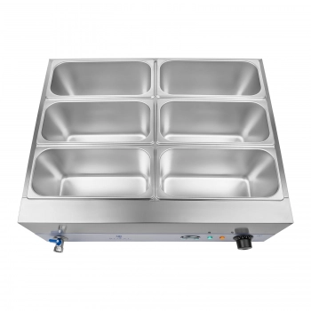 Bemar podgrzewacz wodny z kranem 6 x GN 1/3 2000W 230V Royal Catering