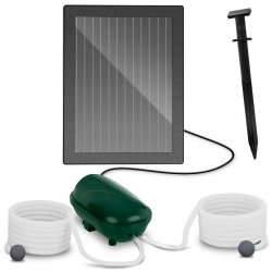 Pompa napowietrzająca do oczka wodnego solarna 2 kamienie napowietrzające z baterią 200 l/h 1.4 W