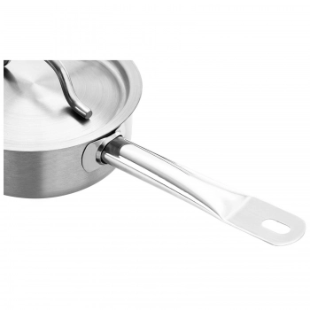 Rondel z pokrywką ze stali nierdzewnej grube dno 4mm 0.9L