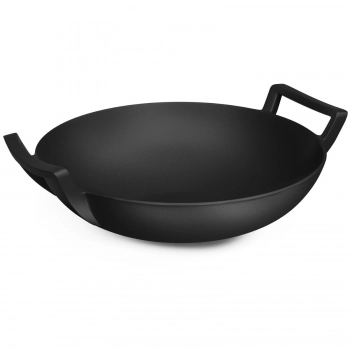 Patelnia WOK żeliwny z uchwytami śr. 32 cm