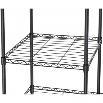 Regał druciany na ubrania do garderoby szatni 4 półki 3 wieszaki 120 x 45 x 179.5 cm do 270 kg