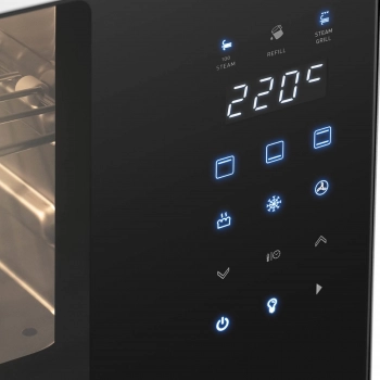 Piekarnik piec konwekcyjny z funkcją pary 3 poziomy stal 2100 W
