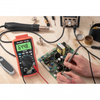 Multimetr miernik cyfrowy prądu AC/DC True RMS LCD