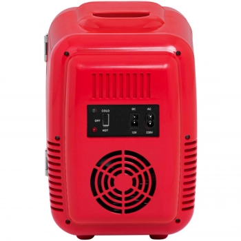 Mini lodówka samochodowa turystyczna retro 2w1 4L 12V / 230 V czerwona