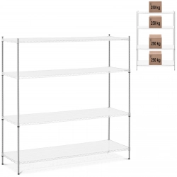 Regał magazynowy ażurowy 4 półki + 4 maty do 1 t 1000 kg 180x60x180 cm
