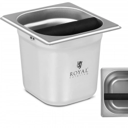 Odbijak pojemnik do kawy fusów z poprzeczką ze stali nierdzewnej GN1/6 2200 ml