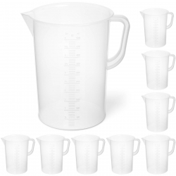Zlewka laboratoryjna plastikowa z podziałką 5000 ml - 6 szt.