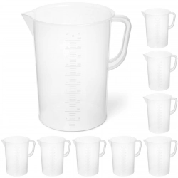 Zlewka laboratoryjna plastikowa z podziałką 5000 ml - 6 szt.