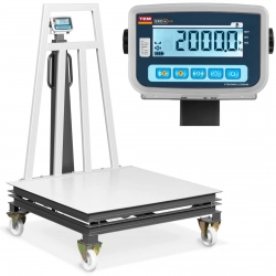 Waga platformowa magazynowa skalibrowana mobilna 2000/1 kg 120x120 cm LCD