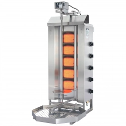 Grill opiekacz piec do kebaba gyrosa gazowy propan-butan LPG POTIS wsad 50 kg 230 V 8750 W