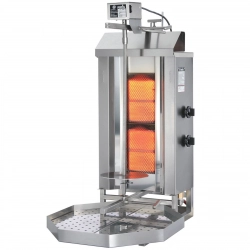 Grill piec opiekacz do kebaba gyrosa gazowy na gaz ziemny POTIS wsad 30 kg 230 V 5.6 kW