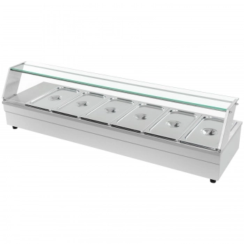 Bemar podgrzewacz gastronomiczny z kranem i osłoną 1800 W 6x GN 1/3 gł. 100 mm 22.8 l