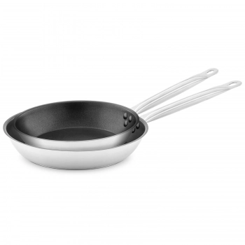 Patelnia stalowa z nieprzywierającą powierzchnią do indukcji gazu 24 cm 28 cm - zestaw 2 szt.