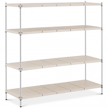 Regał magazynowy ażurowy 4 półki z nakładkami do 600 kg 180x60x180 cm