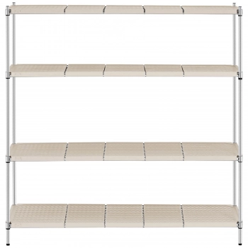 Regał magazynowy ażurowy 4 półki z nakładkami do 600 kg 180x60x180 cm