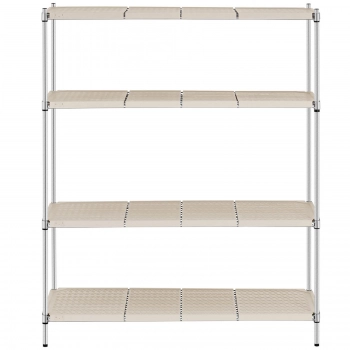 Regał magazynowy ażurowy 4 półki z nakładkami do 600 kg 150x60x180 cm
