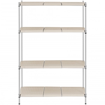 Regał warsztatowy druciany 4 półki z nakładkami do 600 kg 120x60x180 cm