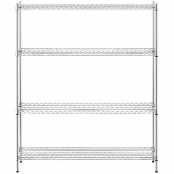 Regał magazynowy chromowany 4 półki druciane do 1 t 1000 kg 150x45x180 cm