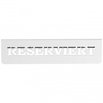 Tabliczka informacyjna na stół ze stali nierdzewnej RESERVED / RESERVIERT 5 szt.
