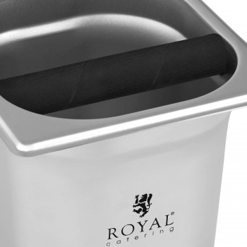 Odbijak pojemnik do kawy fusów z poprzeczką ze stali nierdzewnej GN1/6 2200 ml