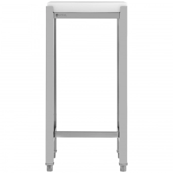 Kloc masarski rozbiorowy z polietylenu na stalowej podstawie 40 x 40 x 88 cm