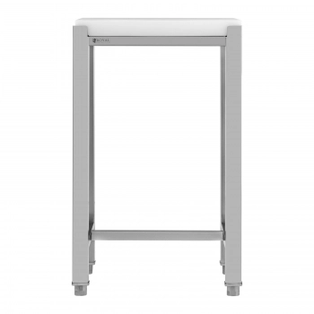 Kloc masarski rozbiorowy z polietylenu na stalowej podstawie 40 x 50 x 86.5 cm