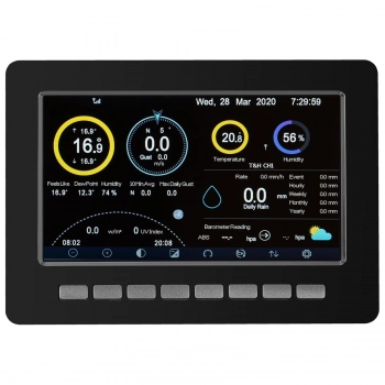 Bezprzewodowa stacja meteorologiczna pogodowa solarna 7w1 LCD WiFi 100m