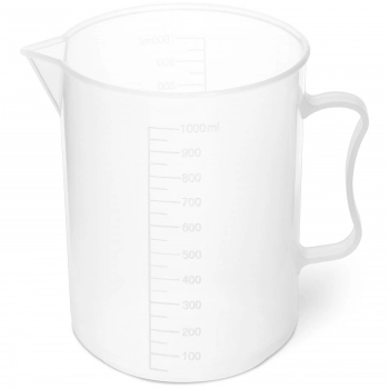 Zlewka laboratoryjna plastikowa z podziałką 1000 ml - 10 szt.