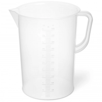 Zlewka laboratoryjna plastikowa z podziałką 5000 ml - 6 szt.