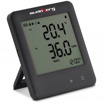 Termohigrometr rejestrator temperatury i wilgotności zakres -30 do 60C Mikro USB LCD IP54