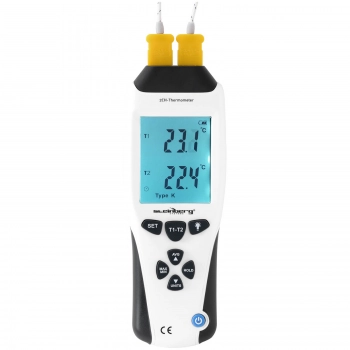 Termometr miernik temperatury przemysłowy 2 kanały K/J LCD zakres -200 do 1370 C